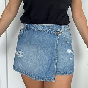 Zara blue blue jean skort size M